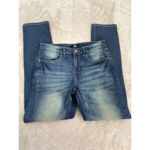 True Indigo Girls Skinny Jeans Medium Wash Faded Denim Size 14